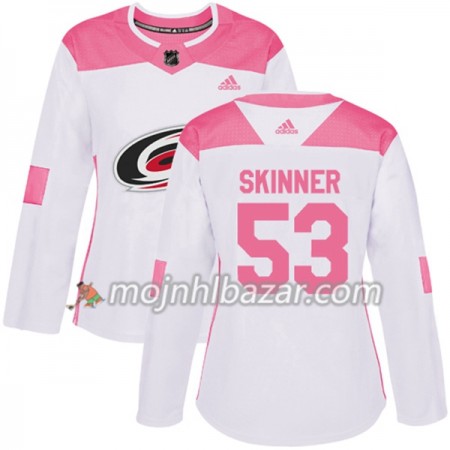 Dresovi Carolina Hurricanes Jeff Skinner 53 Adidas 2017-2018 Bijela Narančasta Fashion Authentic - Ženska Dresovi Carolina Hurricanes Jeff Skinner 53 Adidas 2017-2018 Bijela Narančasta Fashion Authentic - Ženska
